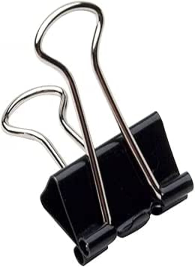 Belal Q1051 Colored Paper Binder Clip in Jar 12 Pieces, 51 mm Size